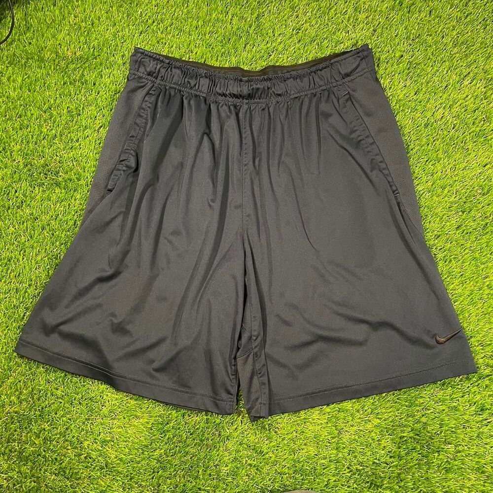 Nike Dri Fit 2008 Navy Black metallic shine athletic shorts (XL)